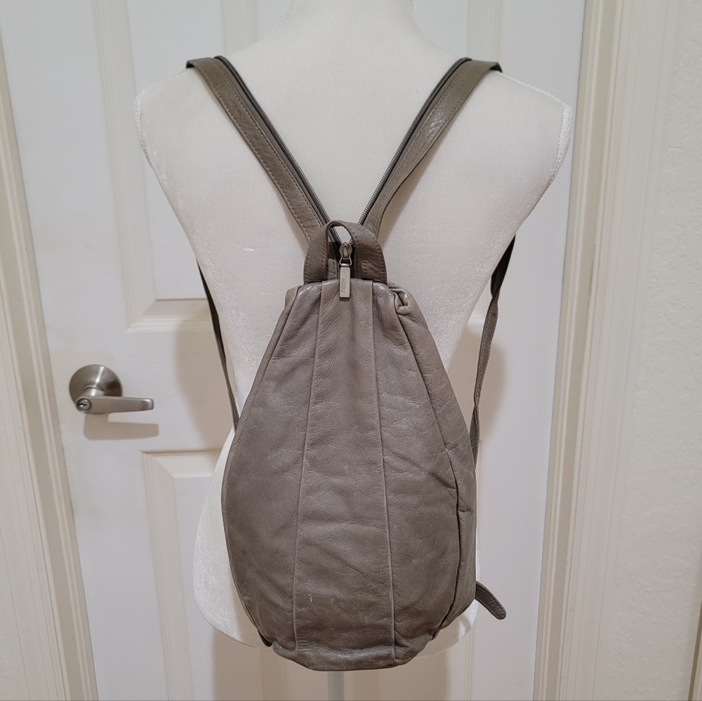 HOBO Taupe Leather Backpack